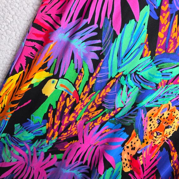 Sahara szSm Oversized Maxi dress Jungle themed Vibrant Pop colors Tropical comfy - Picture 15 of 16